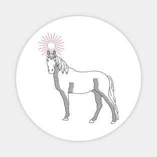 horse : line art Magnet